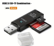 Nowy Czytnik kart Micro SD USB, 4 w 1, adapter kart SD/Micro SD/SDXC/SDHC