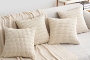 Komplet 4 dekoracyjnych poduszek na sofę EMEMA z kordu