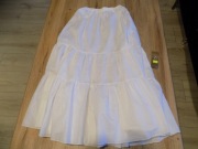 Długa biała halka pod sukienkę, albę bawełna 146/152