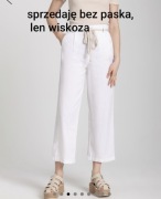 Spodnie ever.me duże 36 S len wiskoza białe letnie