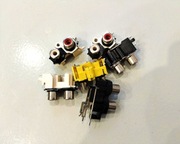 Gniazdo Cinch RCA. Do PCB wylut. 2 na 1 kostce  