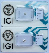 Brylanty-Diamenty nowe 2 szt. - 1 x 0,15 ct G, 1 x 0,16 ct F - SI2