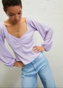 Bluzka z krepy fioletowa 36/38