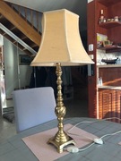 Lampa  antyczna z abażurem mosiądzowana