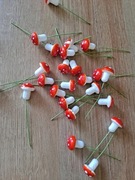 Grzybki, muchomorki, dekoracje DIY 20szt