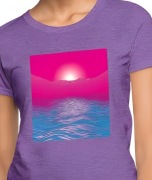 t-shirt koszulka morska purpura magenta karmazyn