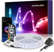 Taśma LED bluetooth Mexllex oświetlenie 5050 RGB pilot ledy nowa 10 m