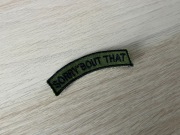 Naszywka - US Army - "Sorry`Bout That" Tab (OD Subdued)