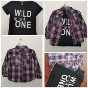 Piekna koszula+koszulka , rozm 98. Koszulka nowa! 