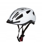 CRIVIT Kask rowerowy [L/XL] BIAŁY z tylnym światłem