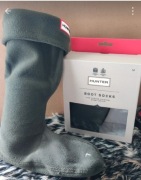 Hunter boot socks ocieplacze/skarpety do krótkich kaloszy, dark olive polar