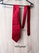 krawat, długi, szeroki, jedwab, premium, bordowy, połyskujący