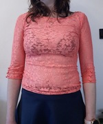 Koronkowa bluzka w kwiatki przezroczysta Atmosphere rozmiar 36 S