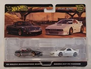HOT WHEELS PREMIUM 2- PACK '04 MAZDA MAZDASPEED MIATA & MAZDA RX7 FC PANDEM