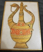 Indyjski obraz ręcznie malowany,na kamienej płycie