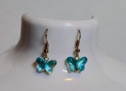 Kolczyki błękitne motylki 