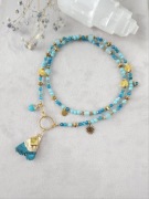 Naszyjnik z kamieni naturalnych i stali UNIKAT 