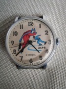 B/Ładny zegarek Zaria łyżwiarze. CCCP. Sprawny. 
