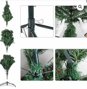 Zielona choinka, rękawiczki, metalowy stojak 150cm