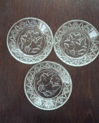 Miseczki szklane z owocowym wzorem Hortensja 