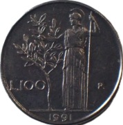 Włochy 100 lire z 1991 roku (mała) - OBEJRZYJ MOJĄ OFERTĘ