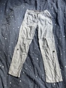 Spodnie jasnoszare materiałowe wizytowe 2w1 H&M rozmiar 140