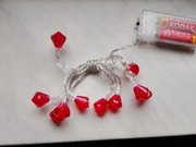 Girlanda łańcuch świetny LED, lampki świąteczne - kryształki 