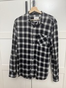 Koszula męska Pull&Bear w kratę - czarna L długi rękaw - 40