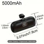Mini przenośny powerbank 5000 mAh USB C