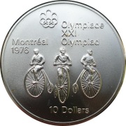 Kanada 10 dolarów 1974 Montreal 48,6 g Ag 925