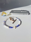 Biżuteryjna smycz do telefonu z Agat, Perła, Szkło, Hematyt, Mattè Prism