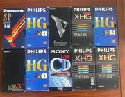 Kasety VHS nagrywane 10 sztuk, markowe