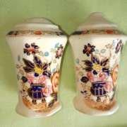 Vintage komplet solniczka i pieprzniczka Mason's imari około 1930 rok 8/5cm