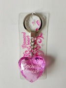 Breloczek, serce, Kochana Córeczka, różowy, diamentowy