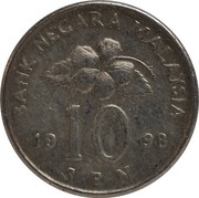 Malezja 10 sen 1998, KM#51