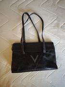 Torebka szara srebrna born2be na ramię