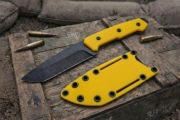 Nóż "Kadaffy Yellow" Ręcznie Robiony Bushcraft Custom Knifemaking
