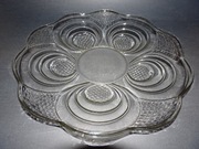 Hortensja, patera HSG Hortensja, szkło PRL, vintage