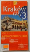 Kraków razy 3. Plan miasta. 1:40 000/1:20 0000/1:10 000