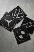 Szablon do czesania dywaników Logownik VW, Audi, BMW Mercedes 4 szt