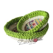 Koszyczki Wielkanocne dzierganr na szydełku prezent dekoracja ze sznurka 