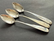 Łyżeczki srebro 3 sztuki 1863 rok Drezno złotnik Sachwall