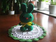 ZAJĄCZEK WIELKANOCNY ZIELONY RĘKODZIEŁO