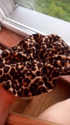 Scrunchie gumka do włosów duża XL w panterkę akcesoria do włosów