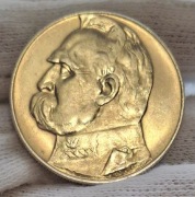 Moneta 10  zł  Józef Piłsudski  z 1935 r - cudny Dziadek w pięknej patynie 