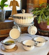 Zestaw do zupy karo/srebrny/złoty