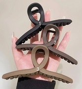 Klamra Do Włosów Brązowa nr 2 Matowa 11x4,5 Cm Duża Nowa