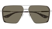 Alexander McQueen AM0500S 002 SILVER / BROWN 60mm okulary przeciwsłoneczne