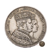 Prusy 1 talar, 1861 Koronacja Wilhelma i Augusty Piękna 2