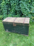 Kufer drewniany stary ludowy ludowszczyzna starocie